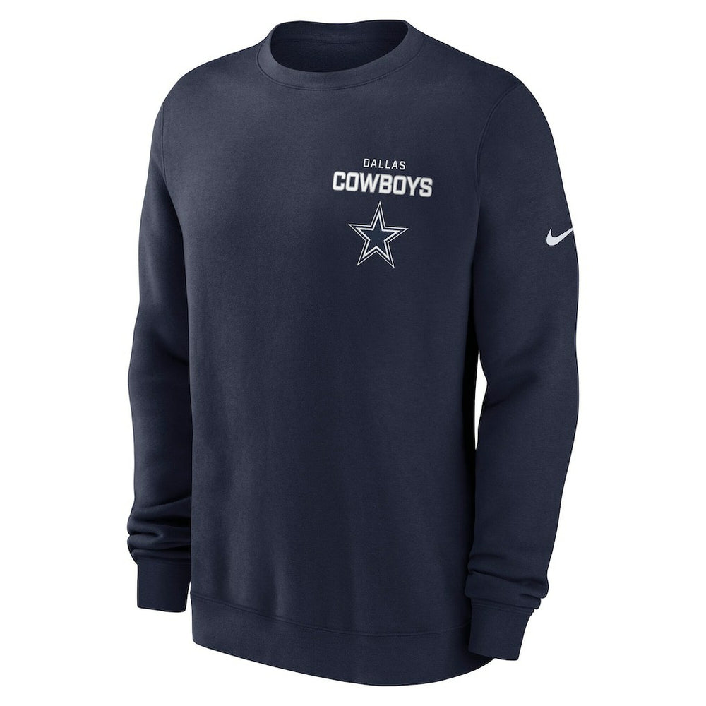 Dallas Cowboys Primetime Club Fleece Pullover Sweatshirt - Navy cheap
