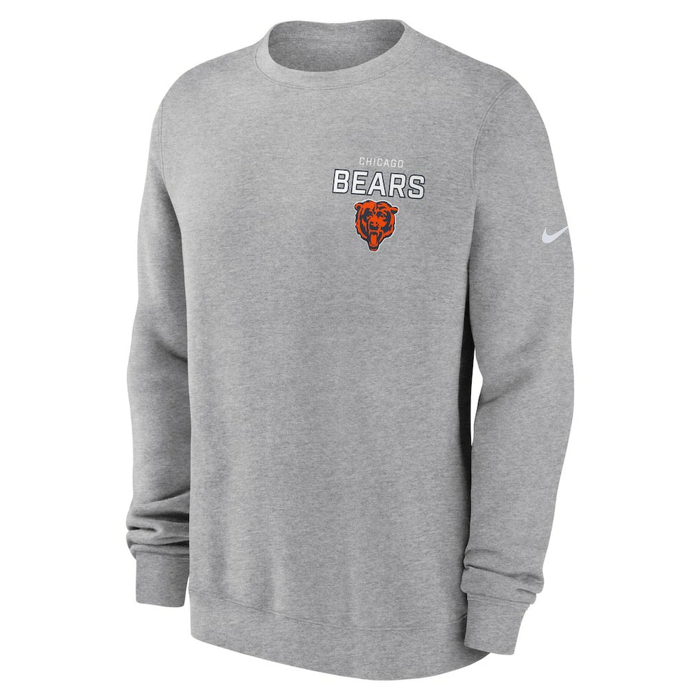 Chicago Bears Primetime Club Fleece Pullover Sweatshirt - Heather Gray outlet