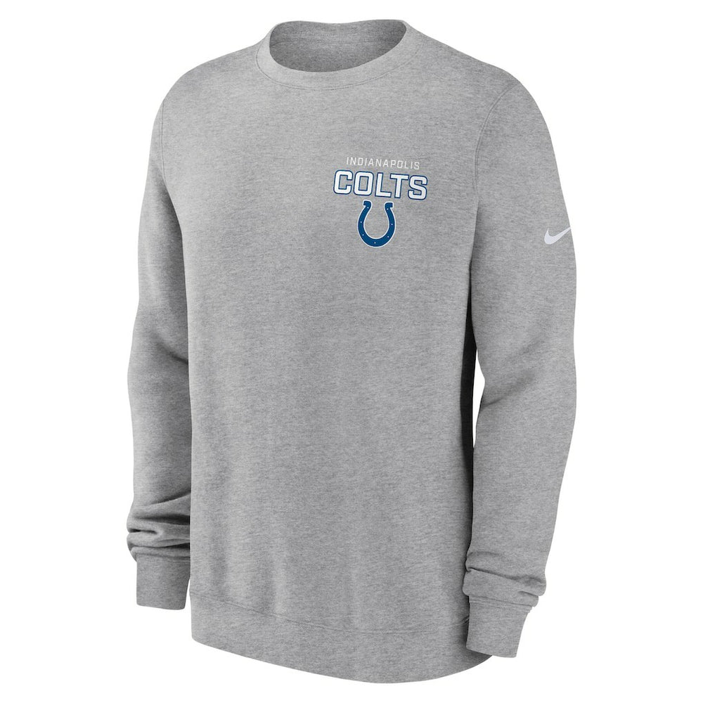 Indianapolis Colts Primetime Club Fleece Pullover Sweatshirt - Heather Gray on sale