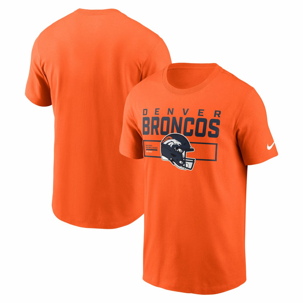 Denver Broncos Primetime Helmet Essential T-Shirt - Orange cheap
