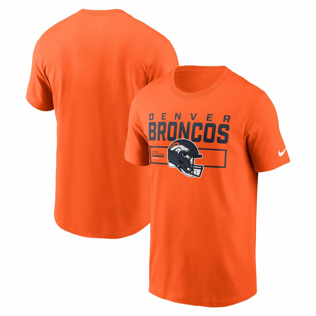 Denver Broncos Primetime Helmet Essential T-Shirt - Orange cheap