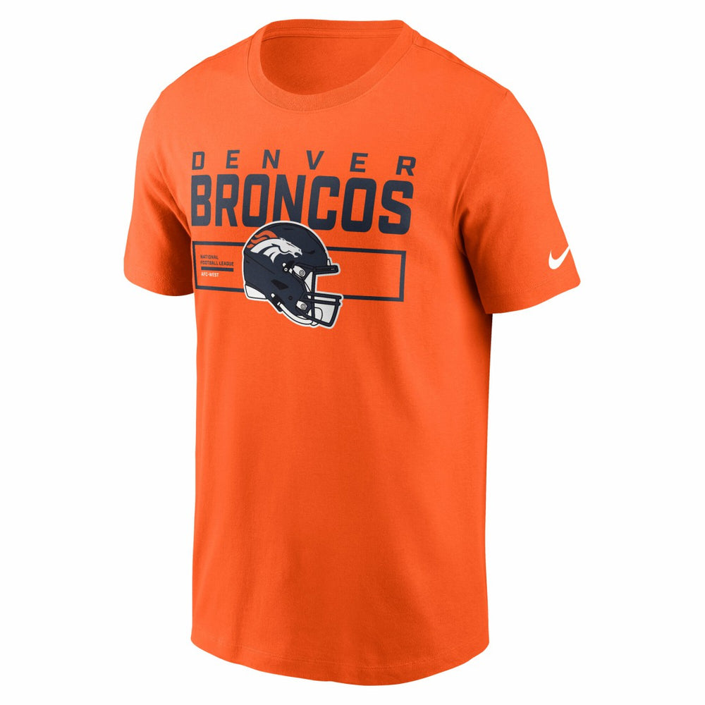 Denver Broncos Primetime Helmet Essential T-Shirt - Orange cheap