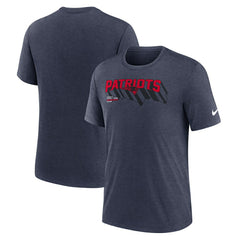 New England Patriots Long Pass Tri-Blend T-Shirt - Heather Navy for sale