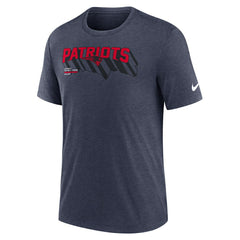 New England Patriots Long Pass Tri-Blend T-Shirt - Heather Navy for sale