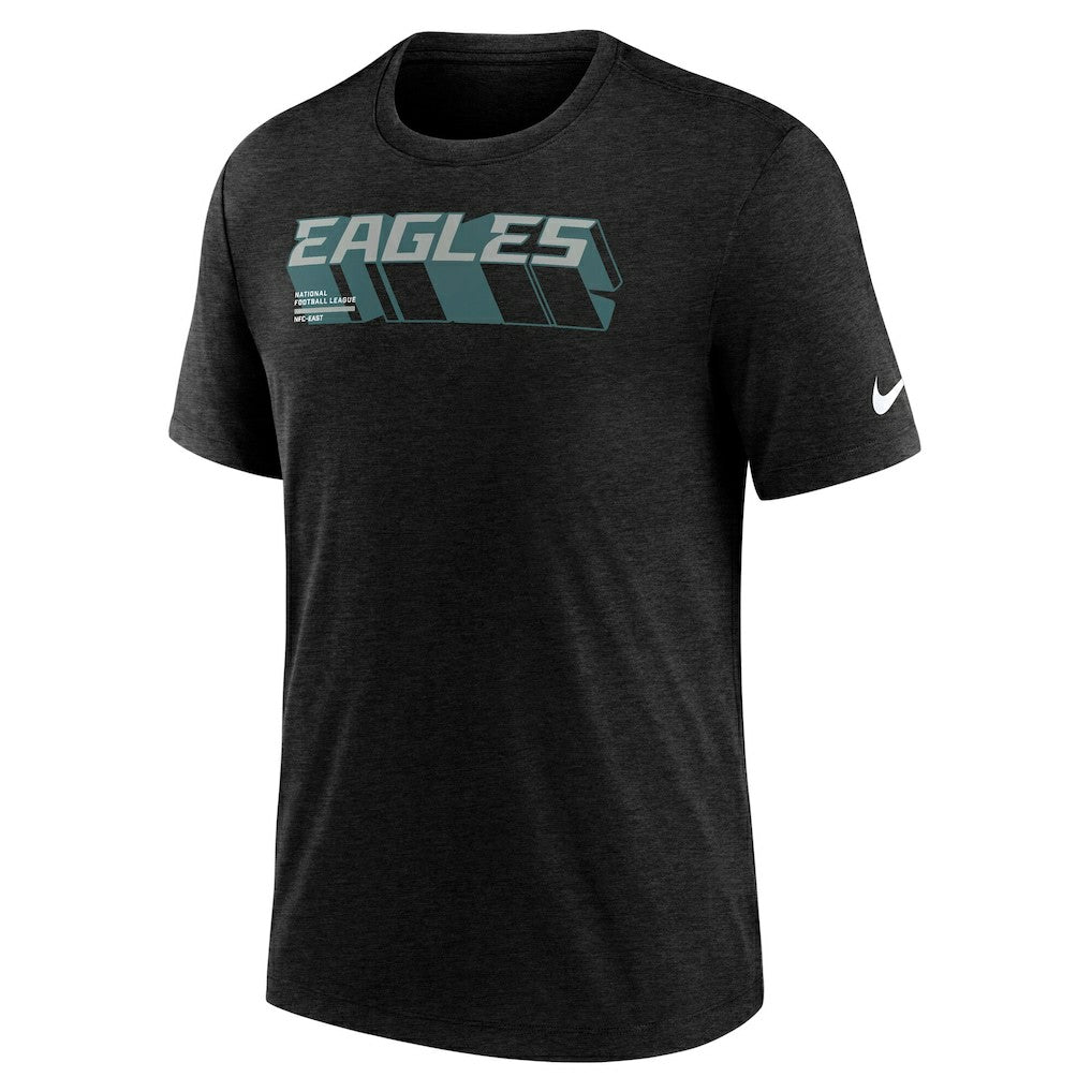 Philadelphia Eagles Long Pass Tri-Blend T-Shirt - Heather Black sale