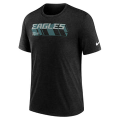 Philadelphia Eagles Long Pass Tri-Blend T-Shirt - Heather Black sale