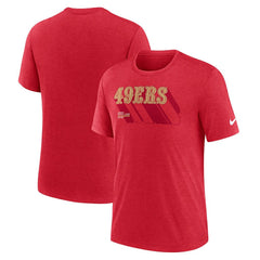 San Francisco 49ers Long Pass Tri-Blend T-Shirt - Heather Scarlet on sale