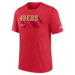 San Francisco 49ers Long Pass Tri-Blend T-Shirt - Heather Scarlet on sale