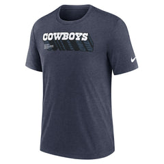 Dallas Cowboys Long Pass Tri-Blend T-Shirt - Heather Navy online
