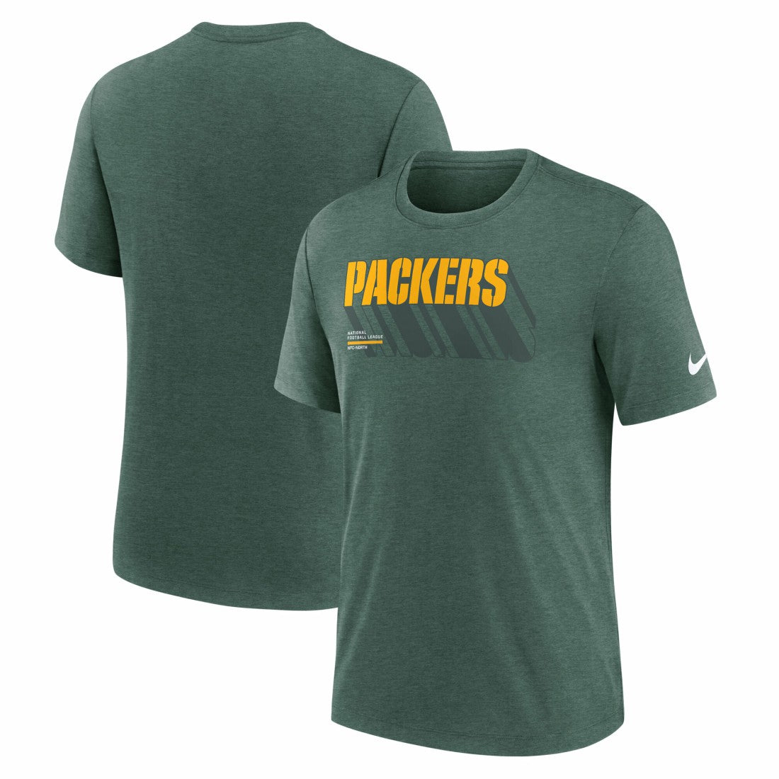 Green Bay Packers Long Pass Tri-Blend T-Shirt - Heather Green on sale