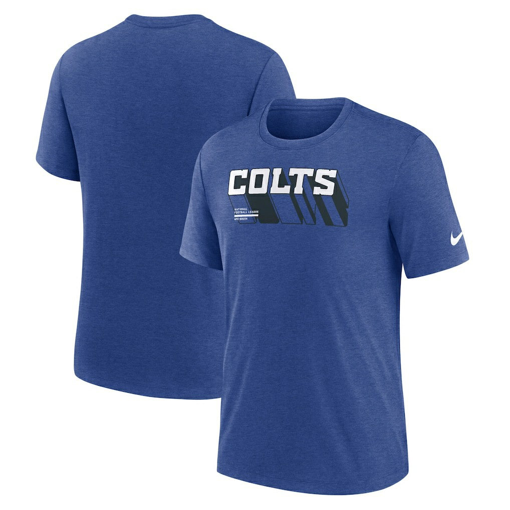 Indianapolis Colts Long Pass Tri-Blend T-Shirt - Heather Royal outlet
