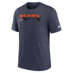 Chicago Bears Long Pass Tri-Blend T-Shirt - Heather Navy discount