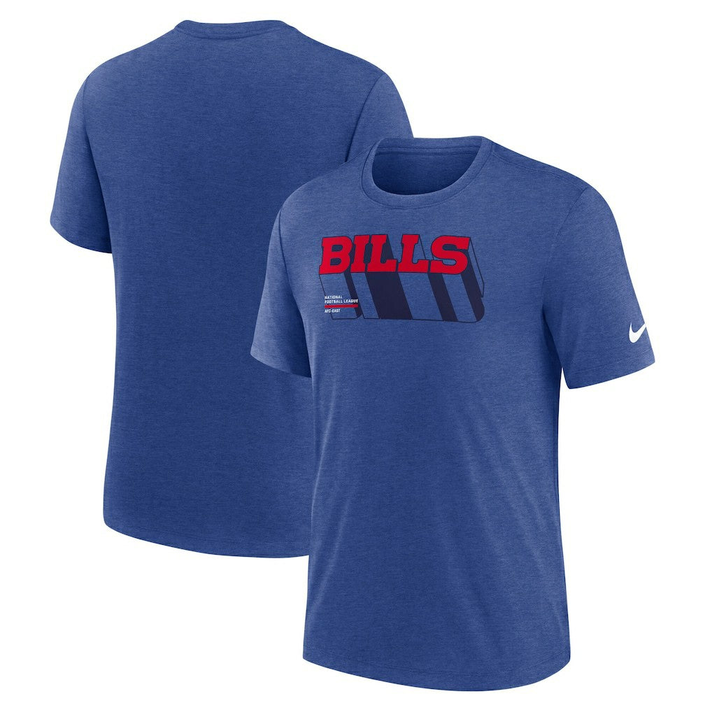 Buffalo Bills Long Pass Tri-Blend T-Shirt - Heather Royal online