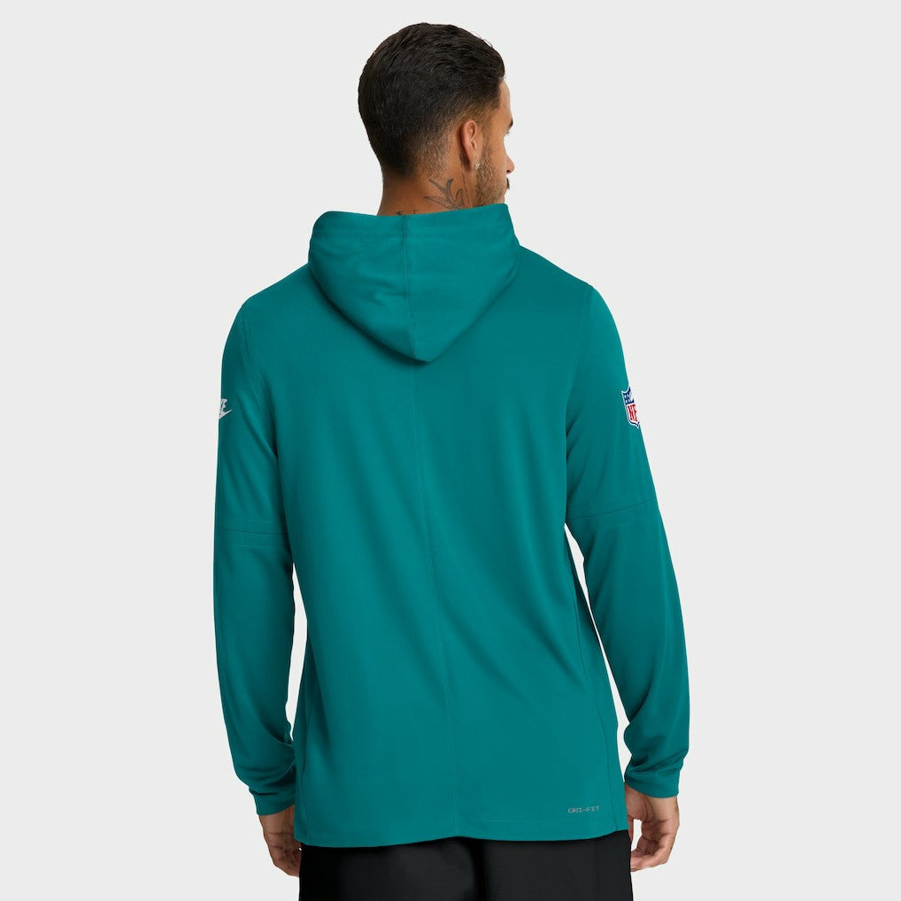 Miami Dolphins Big & Tall Alt Pack Dri-FIT Long Sleeve Hoodie T-Shirt  - Aqua discount
