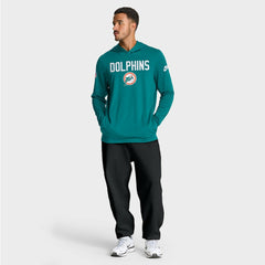 Miami Dolphins Big & Tall Alt Pack Dri-FIT Long Sleeve Hoodie T-Shirt  - Aqua discount