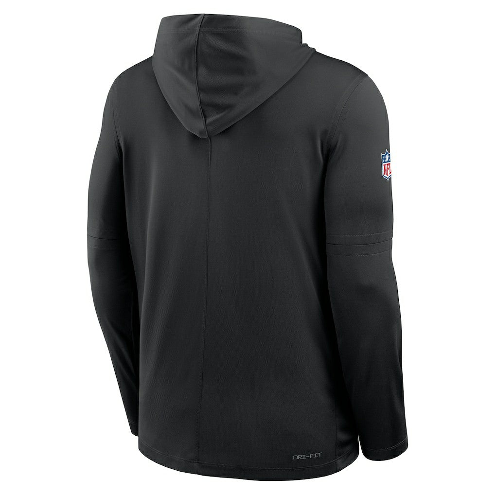 Pittsburgh Steelers Big & Tall Sideline Dri-FIT Long Sleeve Hoodie T-Shirt - Black outlet