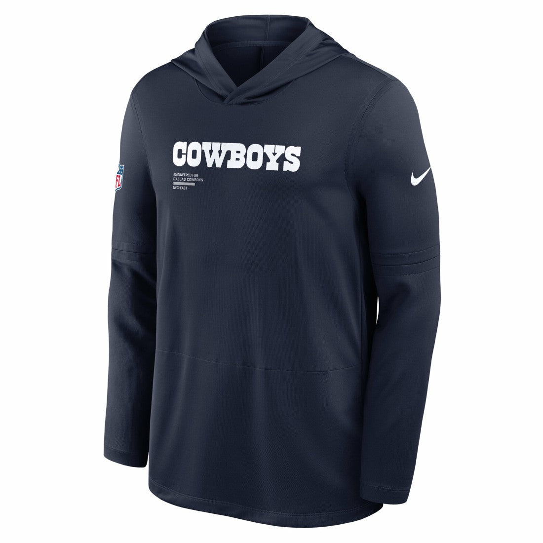 Dallas Cowboys Big & Tall Sideline Dri-FIT Long Sleeve Hoodie T-Shirt - Navy for sale