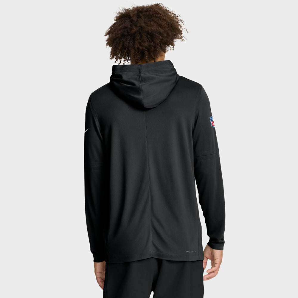 Detroit Lions Big & Tall Sideline Dri-FIT Long Sleeve Hoodie T-Shirt - Black online