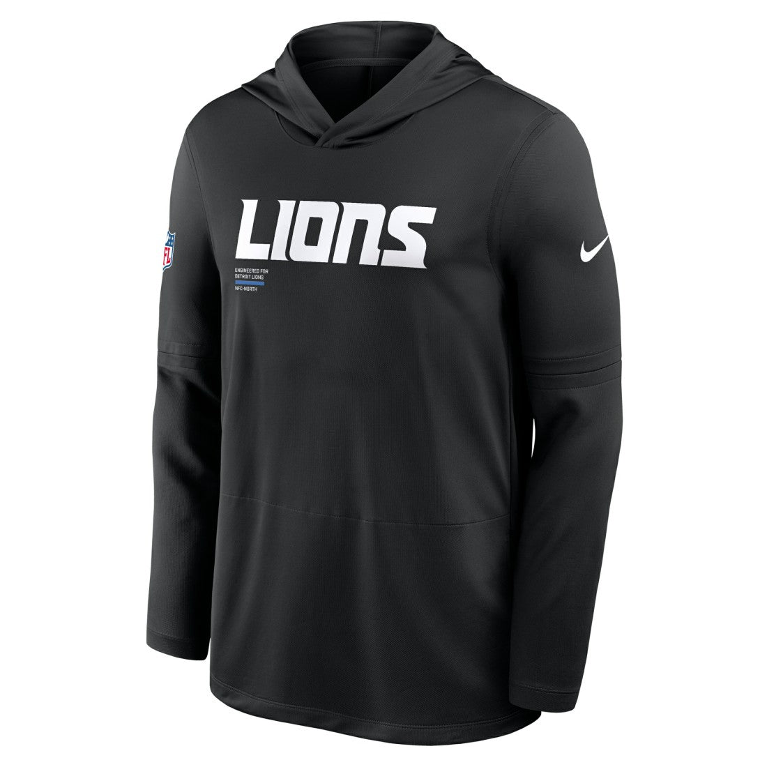 Detroit Lions Big & Tall Sideline Dri-FIT Long Sleeve Hoodie T-Shirt - Black online