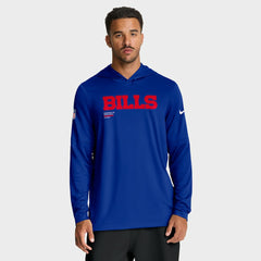 Buffalo Bills Big & Tall Sideline Dri-FIT Long Sleeve Hoodie T-Shirt - Royal outlet