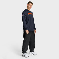 Chicago Bears Big & Tall Sideline Dri-FIT Long Sleeve Hoodie T-Shirt - Navy cheap