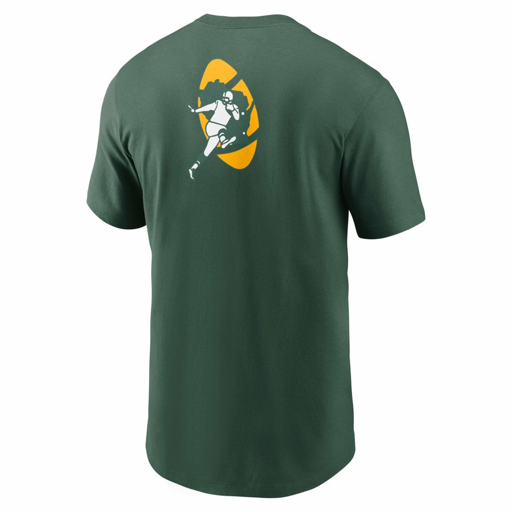 Green Bay Packers Rewind Front and Back Hit Essential T-Shirt - Green online