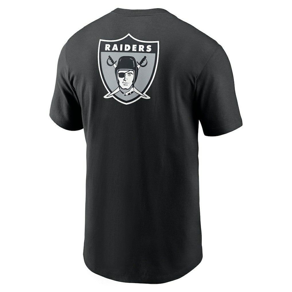 Las Vegas Raiders Rewind Front and Back Hit Essential T-Shirt - Black cheap