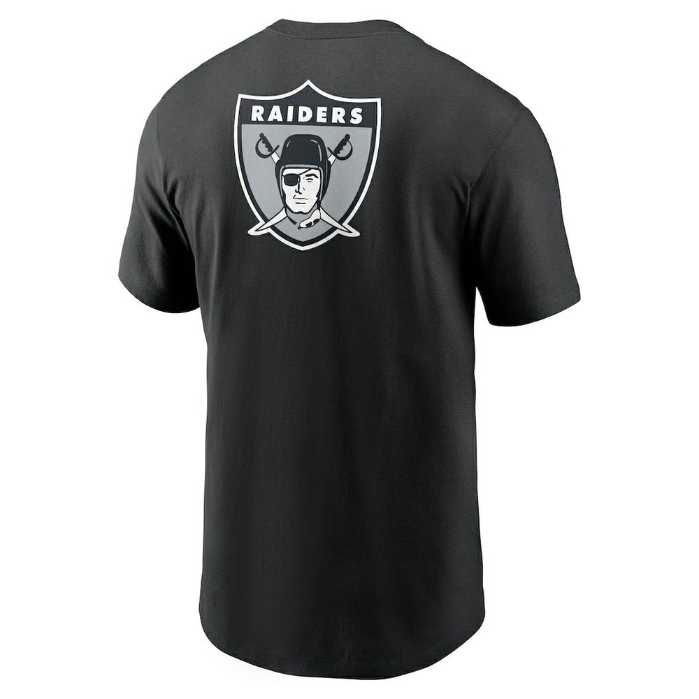 Las Vegas Raiders Rewind Front and Back Hit Essential T-Shirt - Black cheap