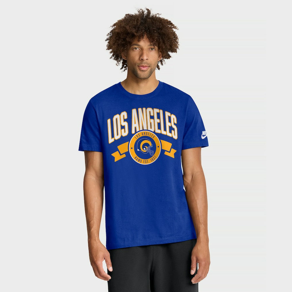 Los Angeles Rams Rewind Front and Back Hit Essential T-Shirt - Royal cheap
