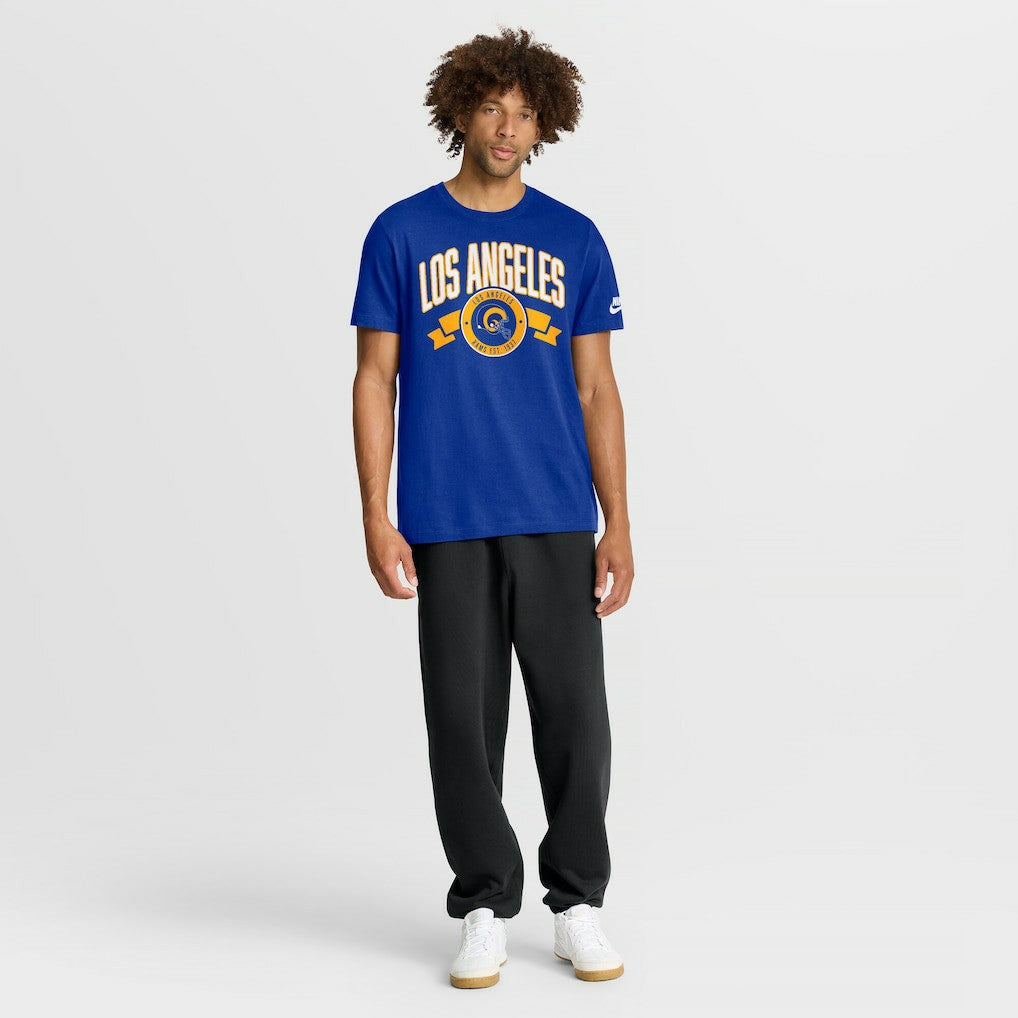 Los Angeles Rams Rewind Front and Back Hit Essential T-Shirt - Royal cheap