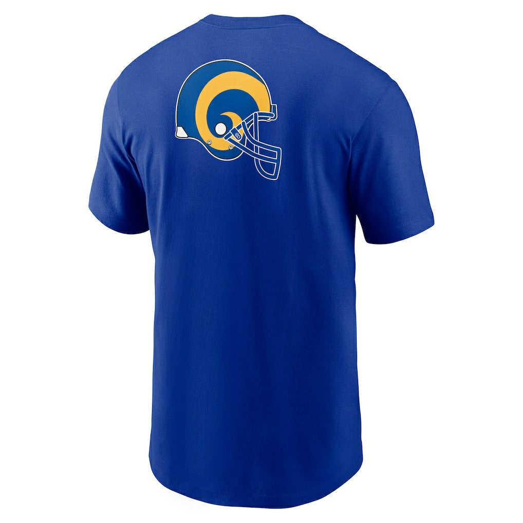 Los Angeles Rams Rewind Front and Back Hit Essential T-Shirt - Royal cheap