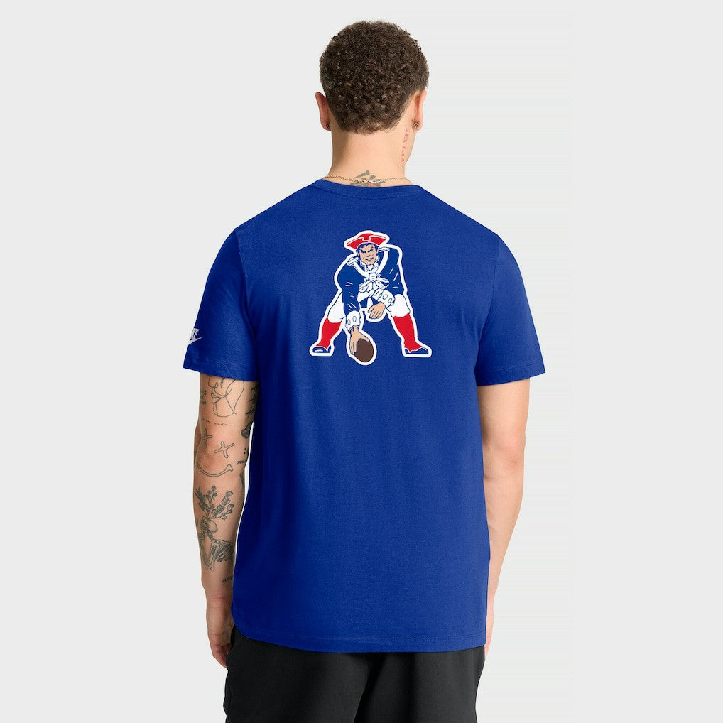 New England Patriots Rewind Front and Back Hit Essential T-Shirt - Royal discount