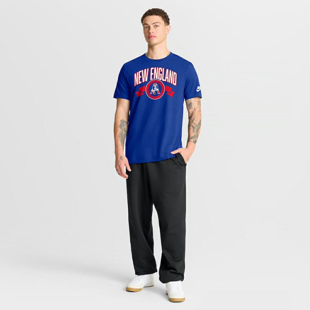 New England Patriots Rewind Front and Back Hit Essential T-Shirt - Royal discount