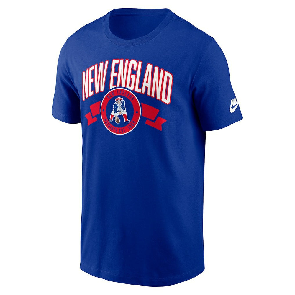 New England Patriots Rewind Front and Back Hit Essential T-Shirt - Royal discount
