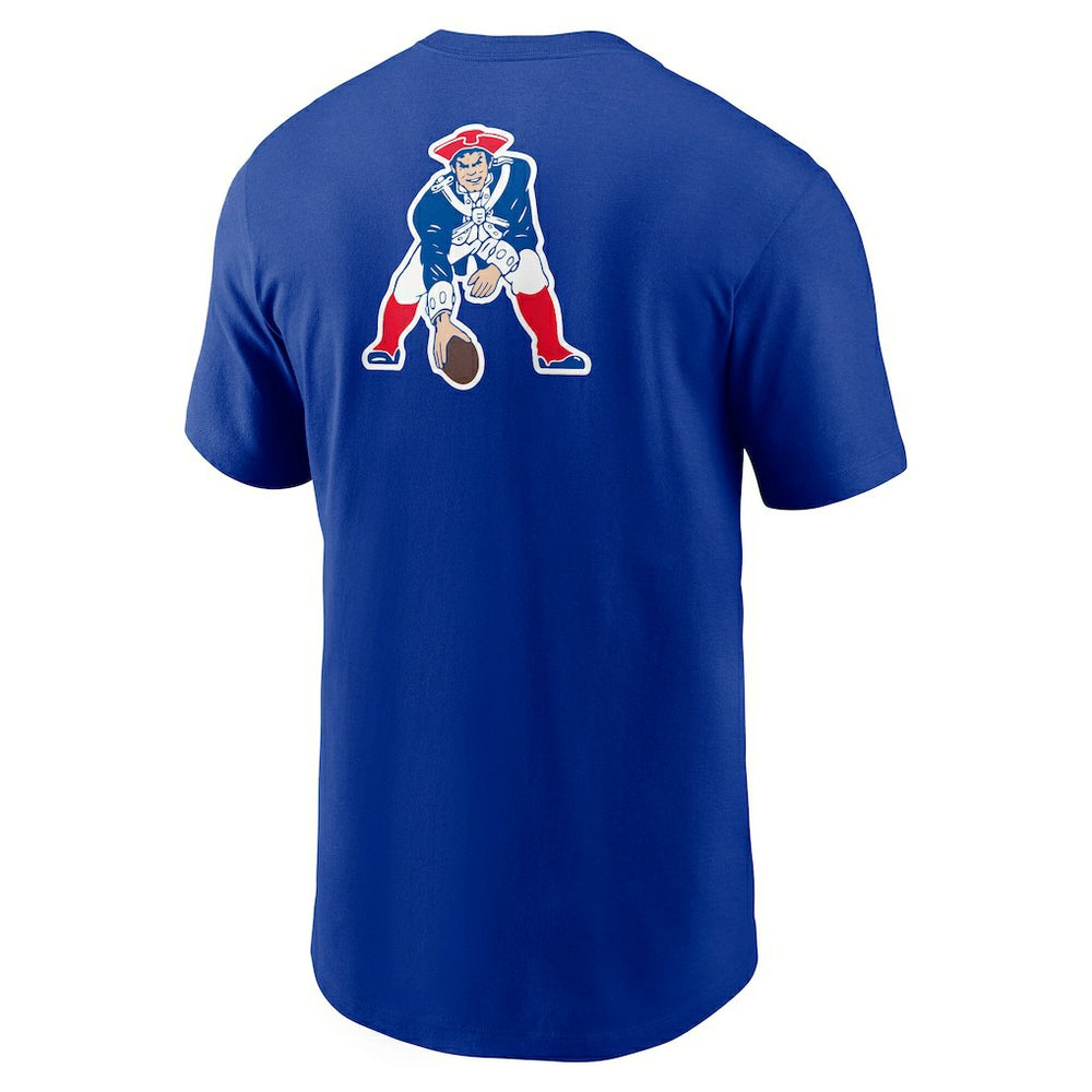 New England Patriots Rewind Front and Back Hit Essential T-Shirt - Royal discount