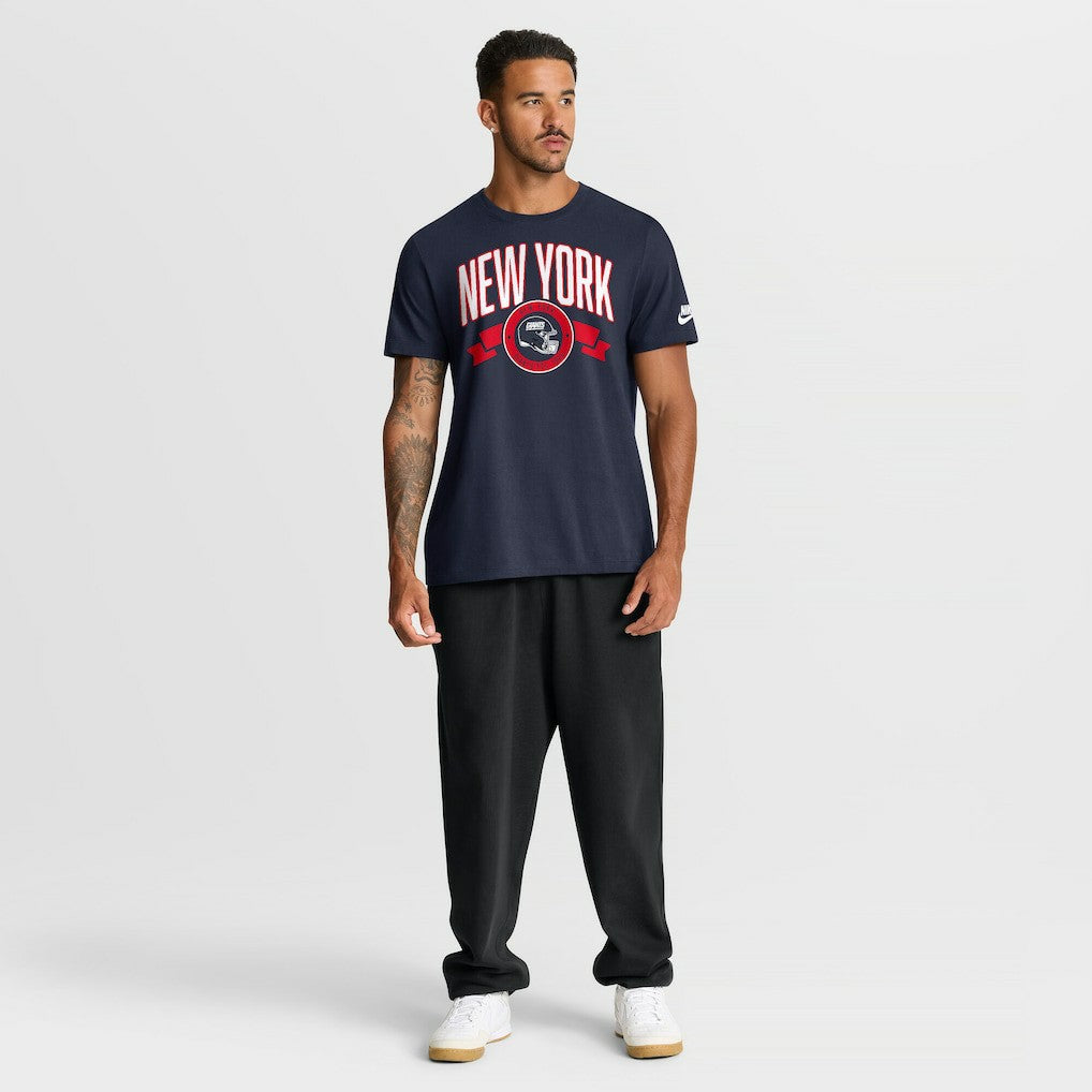 New York Giants Rewind Front and Back Hit Essential T-Shirt - Navy discount