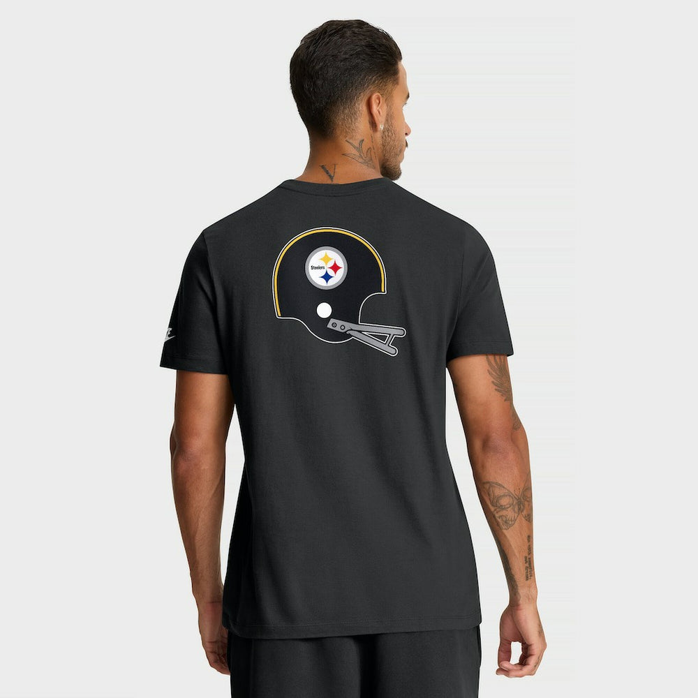 Pittsburgh Steelers Rewind Front and Back Hit Essential T-Shirt - Black cheap