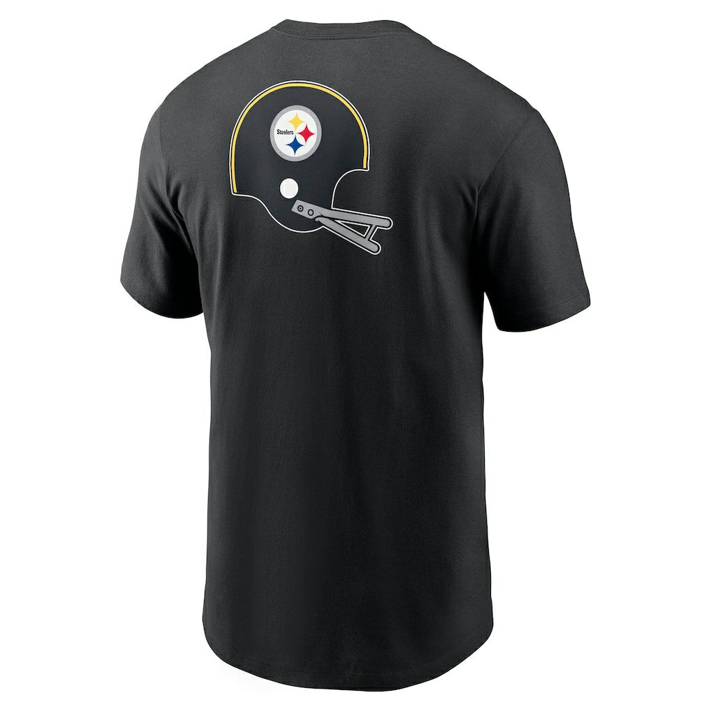 Pittsburgh Steelers Rewind Front and Back Hit Essential T-Shirt - Black cheap