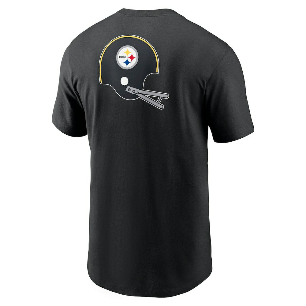 Pittsburgh Steelers Rewind Front and Back Hit Essential T-Shirt - Black cheap