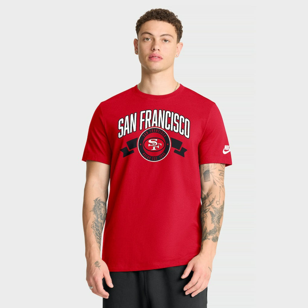 San Francisco 49ers Rewind Front and Back Hit Essential T-Shirt - Scarlet sale