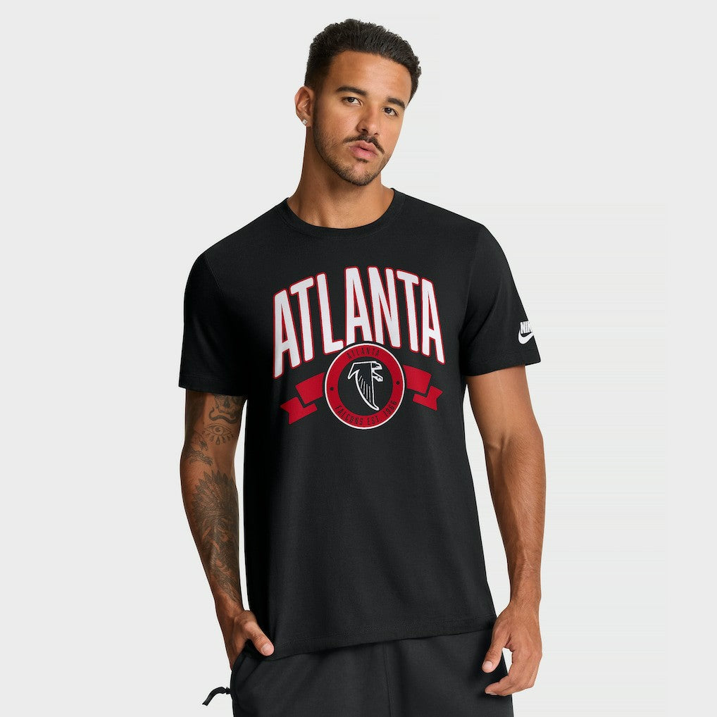 Atlanta Falcons Rewind Front and Back Hit Essential T-Shirt - Black cheap