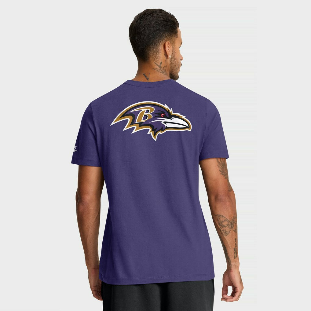 Baltimore Ravens Rewind Front and Back Hit Essential T-Shirt - Purple on sale