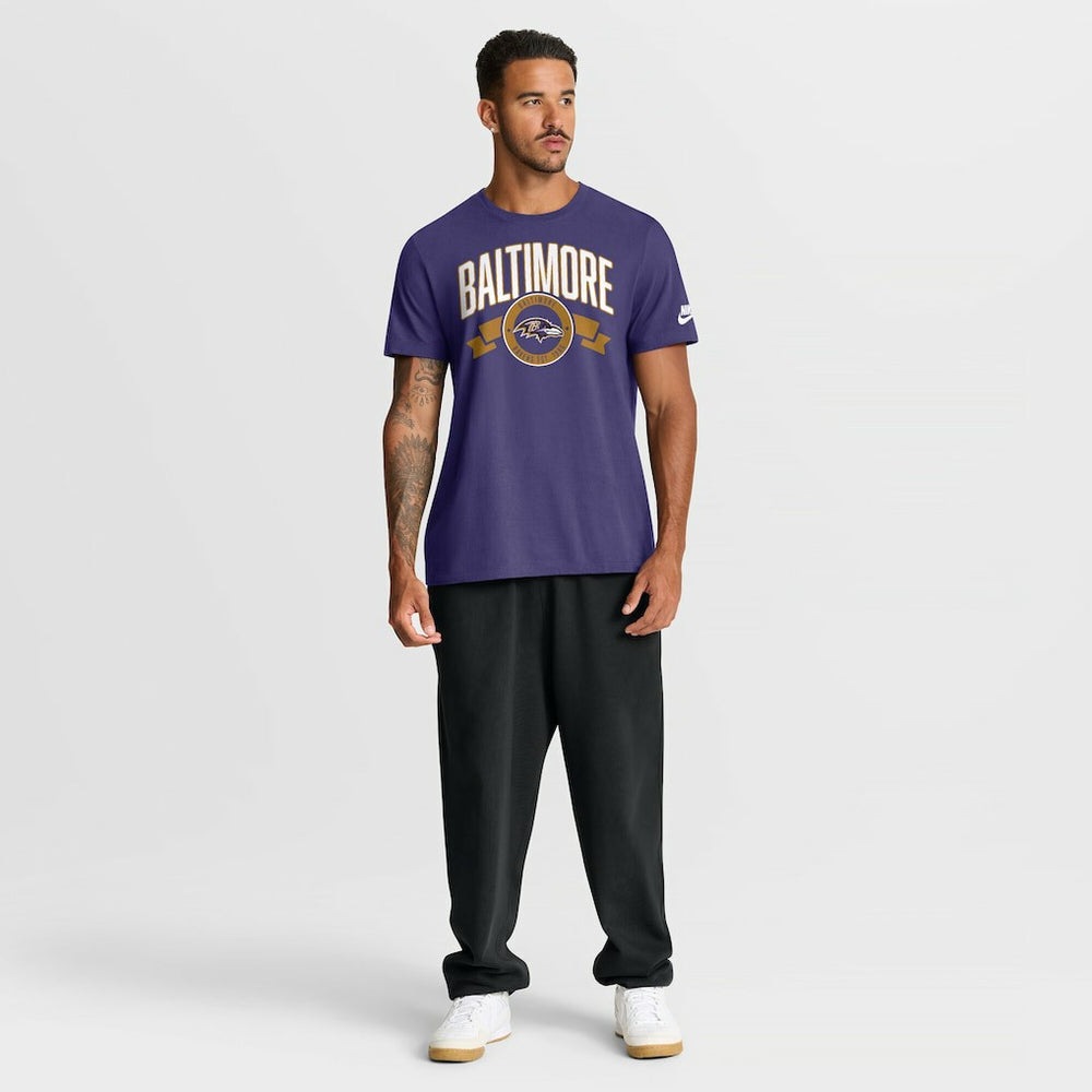 Baltimore Ravens Rewind Front and Back Hit Essential T-Shirt - Purple on sale