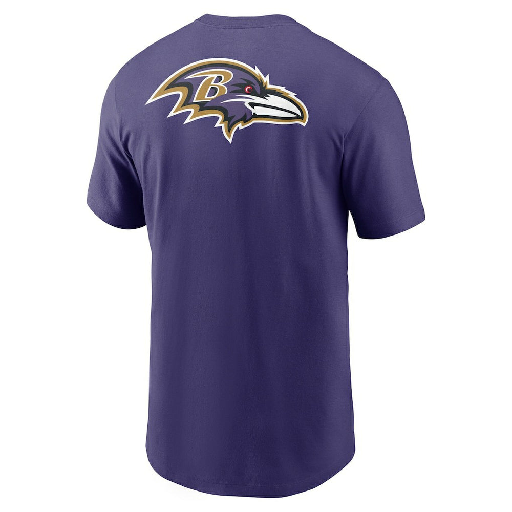 Baltimore Ravens Rewind Front and Back Hit Essential T-Shirt - Purple on sale
