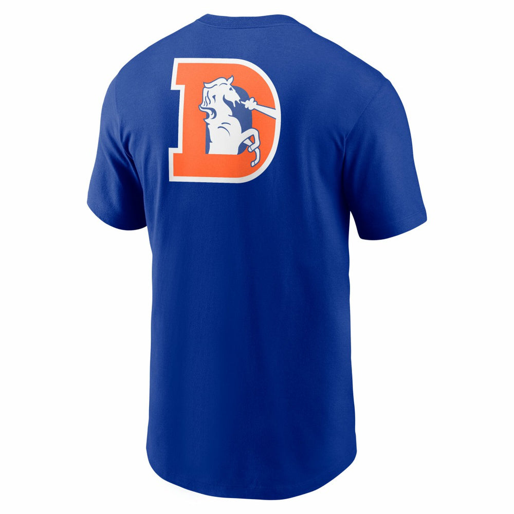 Denver Broncos Rewind Front and Back Hit Essential T-Shirt - Royal outlet