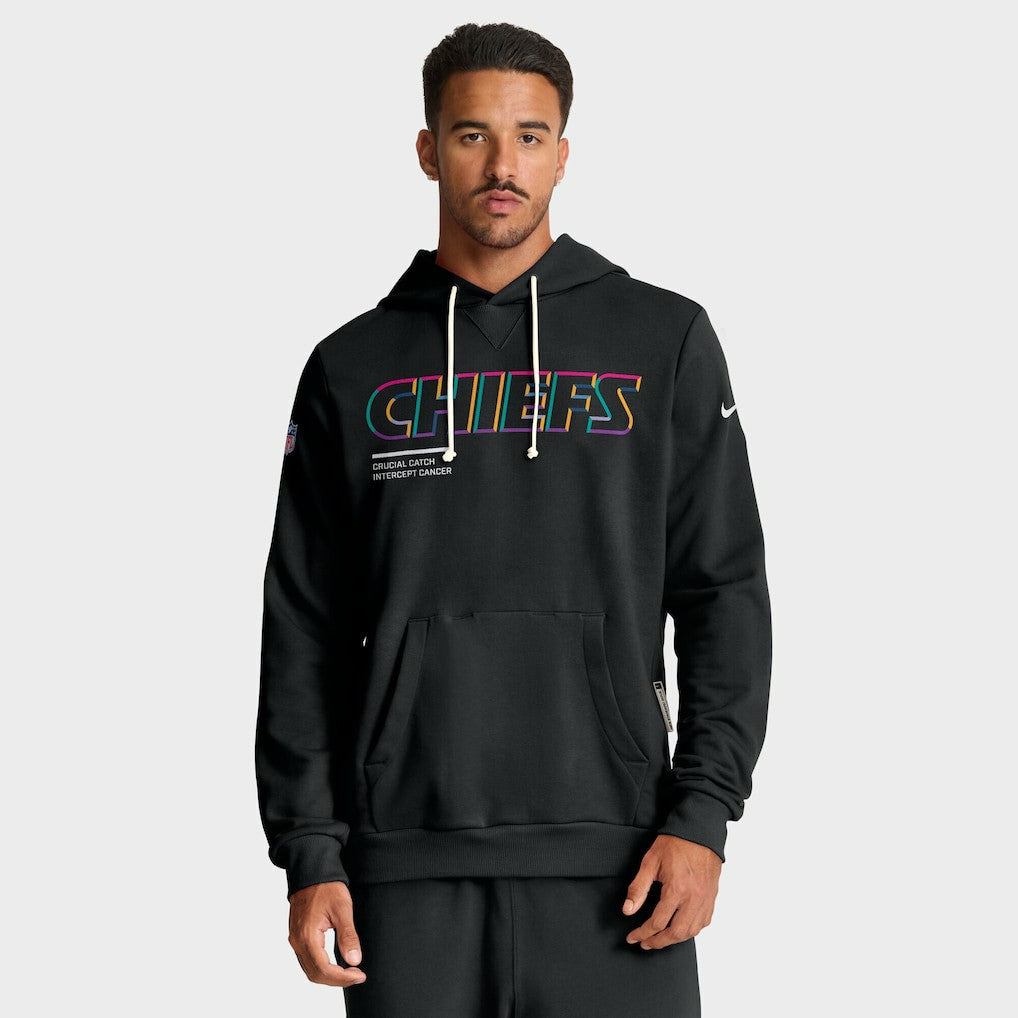 Kansas City Chiefs Tall 2025 NFL Crucial Catch Sideline Standard Issue Dri-FIT Hoodie - Black cheap
