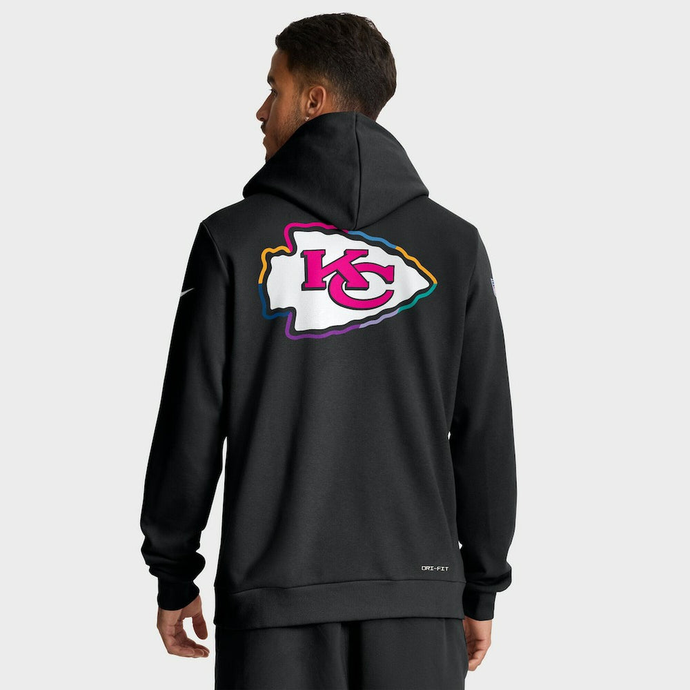 Kansas City Chiefs Tall 2025 NFL Crucial Catch Sideline Standard Issue Dri-FIT Hoodie - Black cheap
