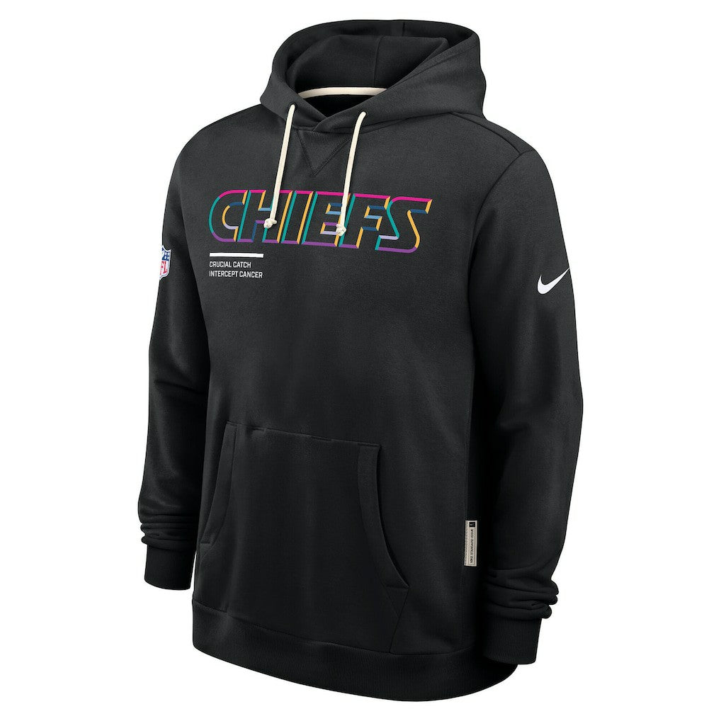 Kansas City Chiefs Tall 2025 NFL Crucial Catch Sideline Standard Issue Dri-FIT Hoodie - Black cheap