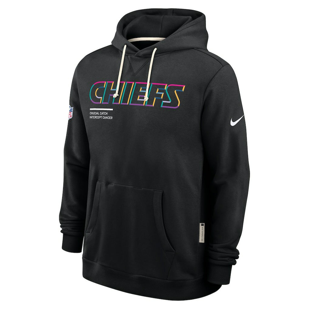 Kansas City Chiefs Tall 2025 NFL Crucial Catch Sideline Standard Issue Dri-FIT Hoodie - Black cheap