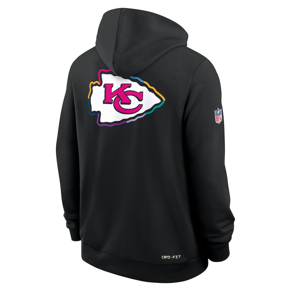 Kansas City Chiefs Tall 2025 NFL Crucial Catch Sideline Standard Issue Dri-FIT Hoodie - Black cheap